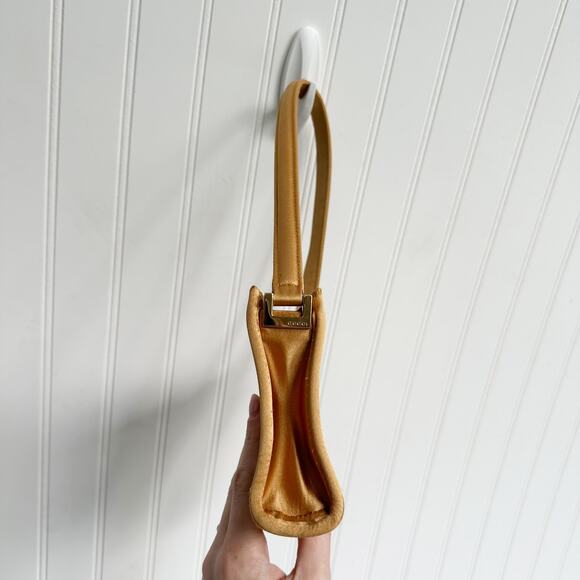 Gucci Jackie 1961 Gold Camel Silk Mini Hobo Shoulder Bag Vintage Evening Handbag - Picture 8 of 9